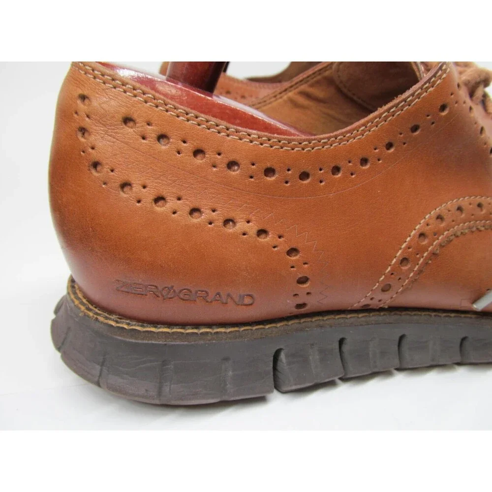 Cole Haan ZeroGrand  Mens Brown Leather Wingtip Oxfords Size US 12 M